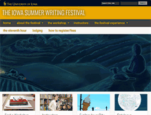 Tablet Screenshot of iowasummerwritingfestival.org